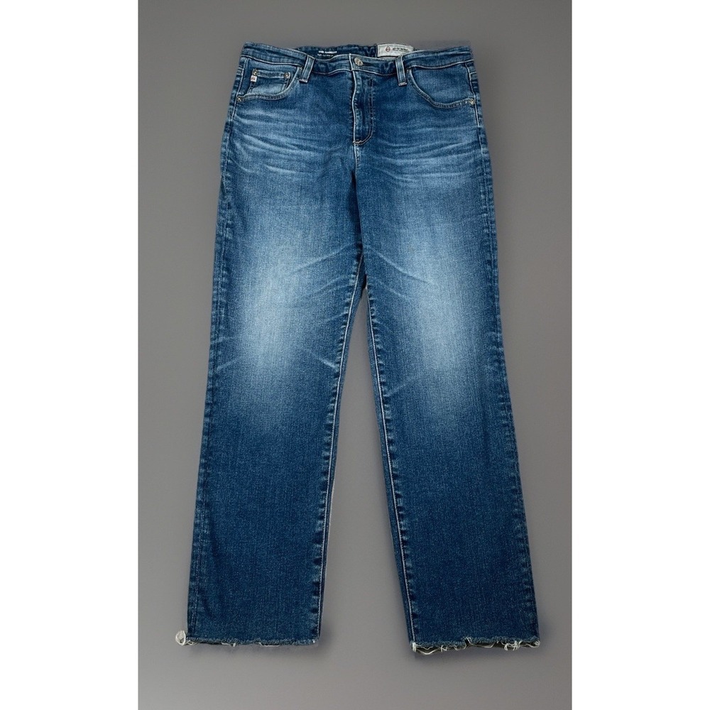 AG Adriano Goldschmied The Isabelle High Rise Straight Crop Jeans Women 32R *USA
